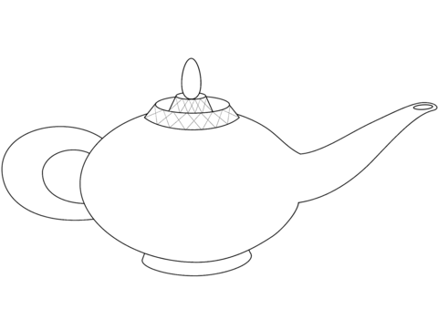 Genie Bottle Coloring Page